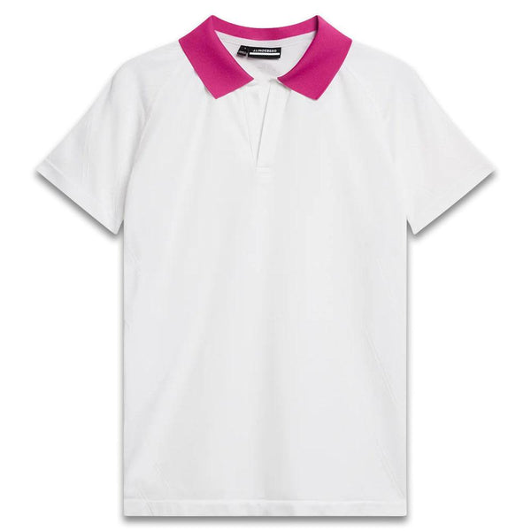 J.Lindeberg Baily Seamless Golf Polo White - SS24 Women