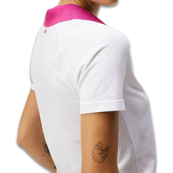 J.Lindeberg Baily Seamless Golf Polo White - SS24 Women