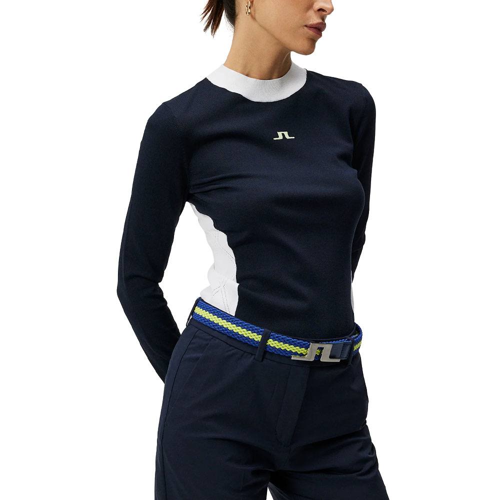 J.Lindeberg Meadow Knitted Golf Sweater JL Navy - SS24 Women – Golfio