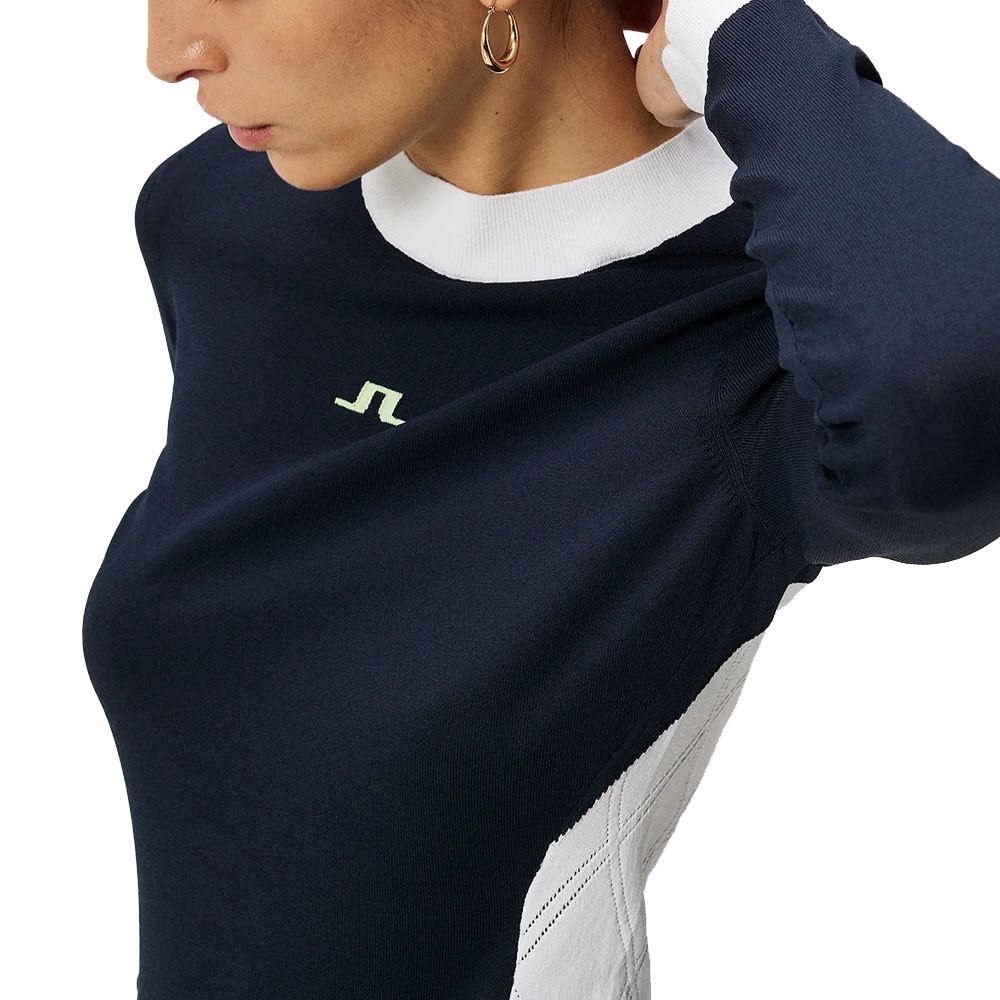 J.Lindeberg Meadow Knitted Golf Sweater JL Navy - SS24 Women – Golfio