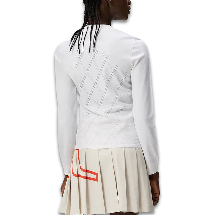 J.Lindeberg Meadow Knitted Golf Sweater White - SS24 Women