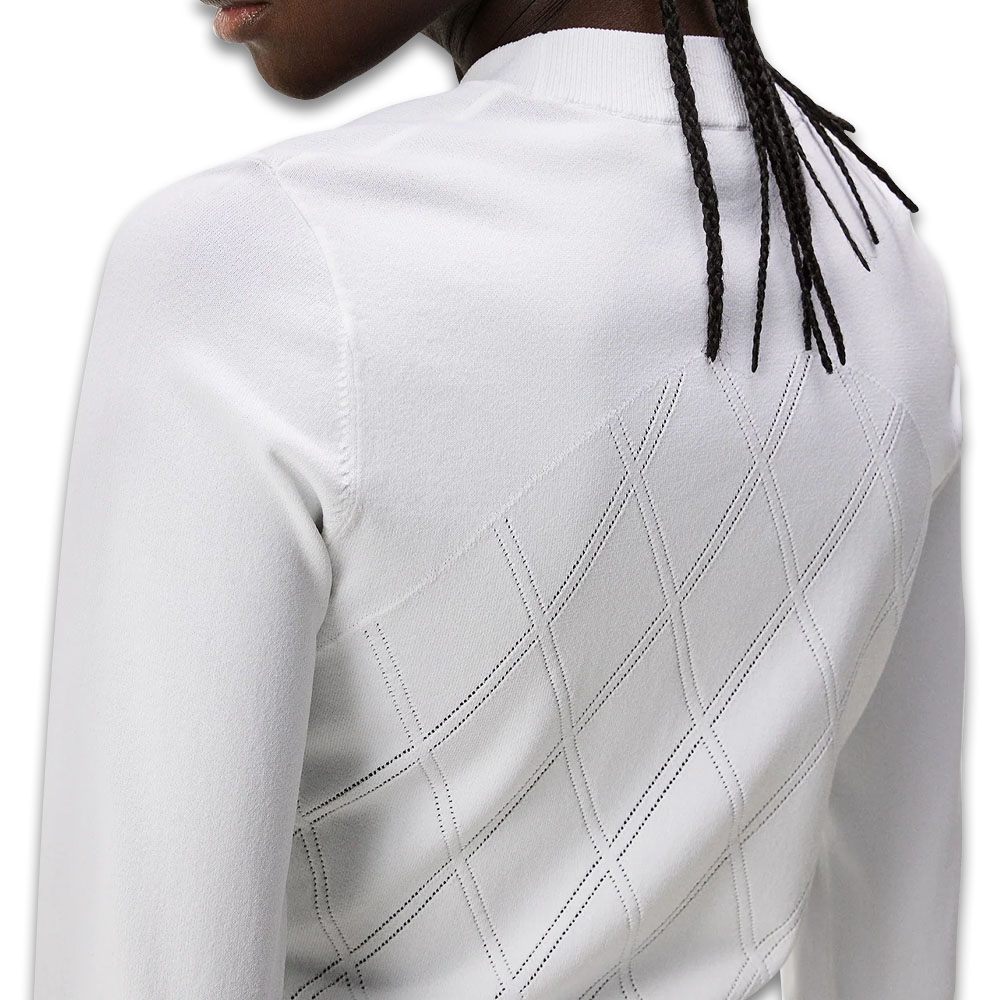 J.Lindeberg Meadow Knitted Golf Mock White - SS24 Women – Golfio