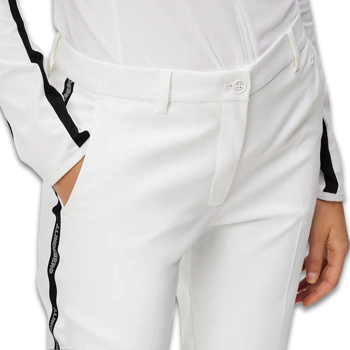 J.Lindeberg Meghan Side Stripe Golf Pants White - SS24 Women