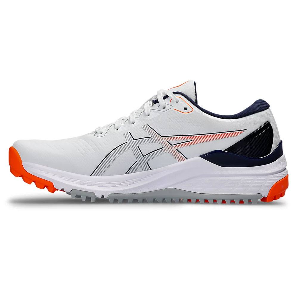 ASICS Gel-Kayano Ace 2 Spikeless Golf Shoes White/Shocking Orange