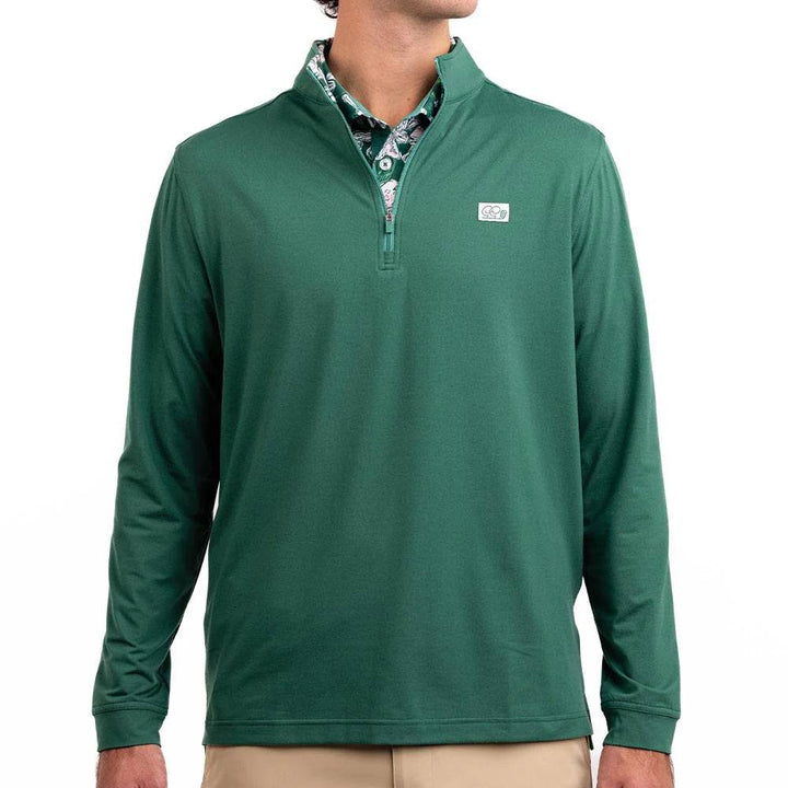 GoodGood Golf Blades Q-Zip Golf Pullover Sunday Green - SP24