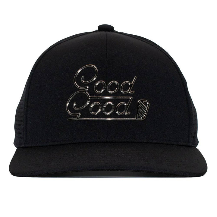 GoodGood Golf High Gloss Life Trucker Golf Cap Black - 24 Men