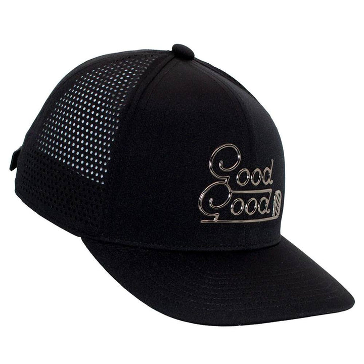 GoodGood Golf High Gloss Life Trucker Golf Cap Black - 24 Men