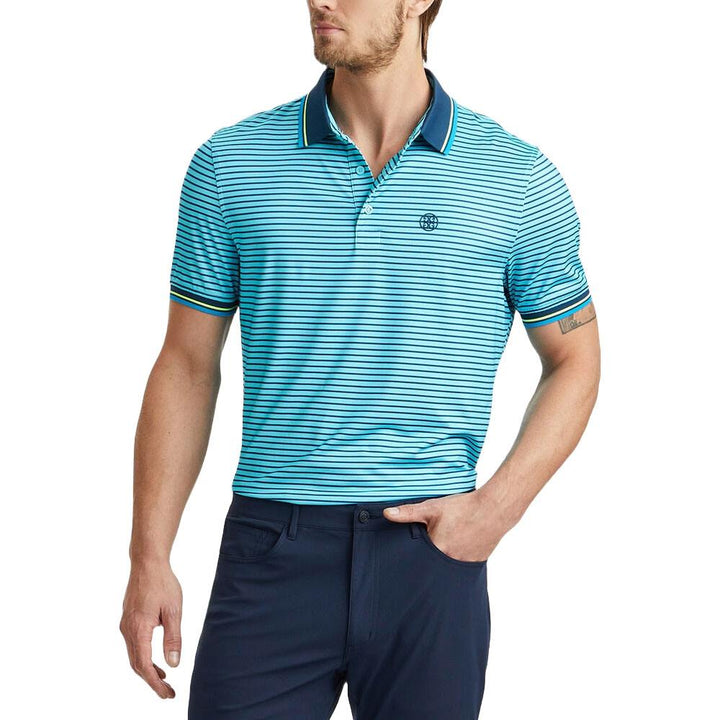 Gfore Skull & Tees 3D Tech Jersey Golf Polo Storm - SP24
