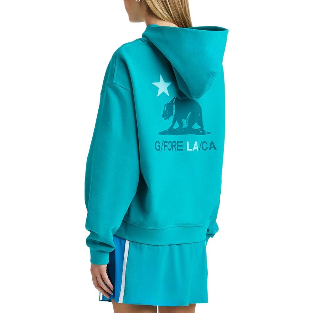 Gfore LA Oversized French Terry Hoodie Golf Jacket Emerald - SP24 Women