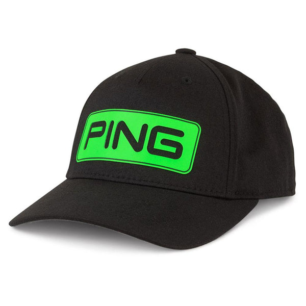 PING Junior Tour 214 Golf Cap Black/Electric Green - 24 Boys