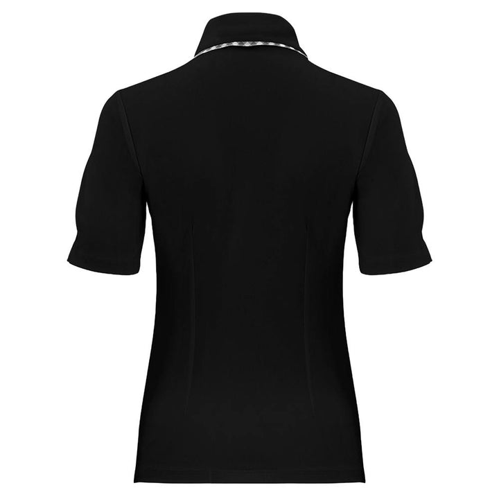 Fairliar Gingham Scarf Set Golf Polo Black - SS24 Women