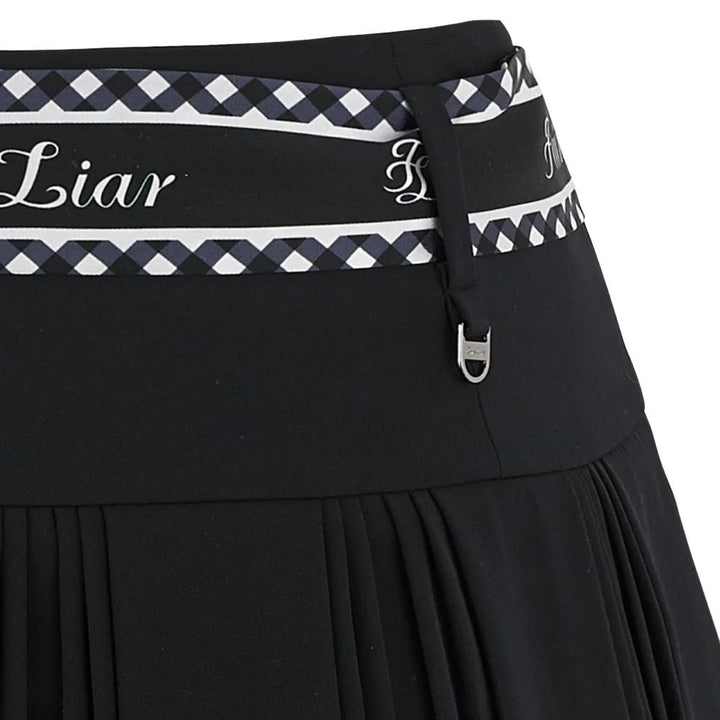 Fairliar Scarf Set Pleated Golf Skirt Black - SS24 Women