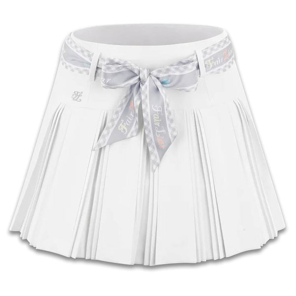 Fairliar Scarf Set Pleated Golf Skirt White - SS24 Women