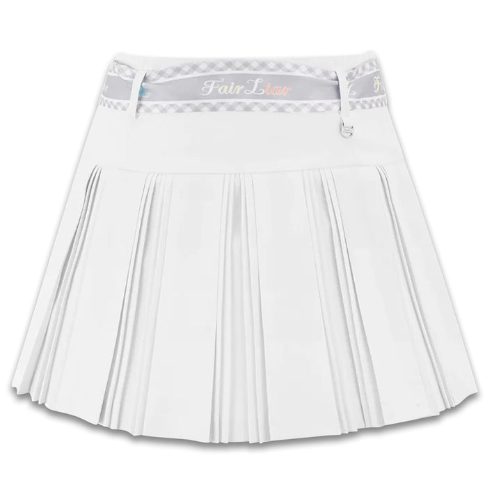 Fairliar Scarf Set Pleated Golf Skirt White - SS24 Women