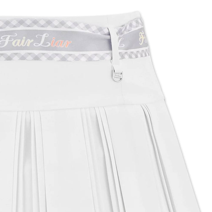 Fairliar Scarf Set Pleated Golf Skirt White - SS24 Women
