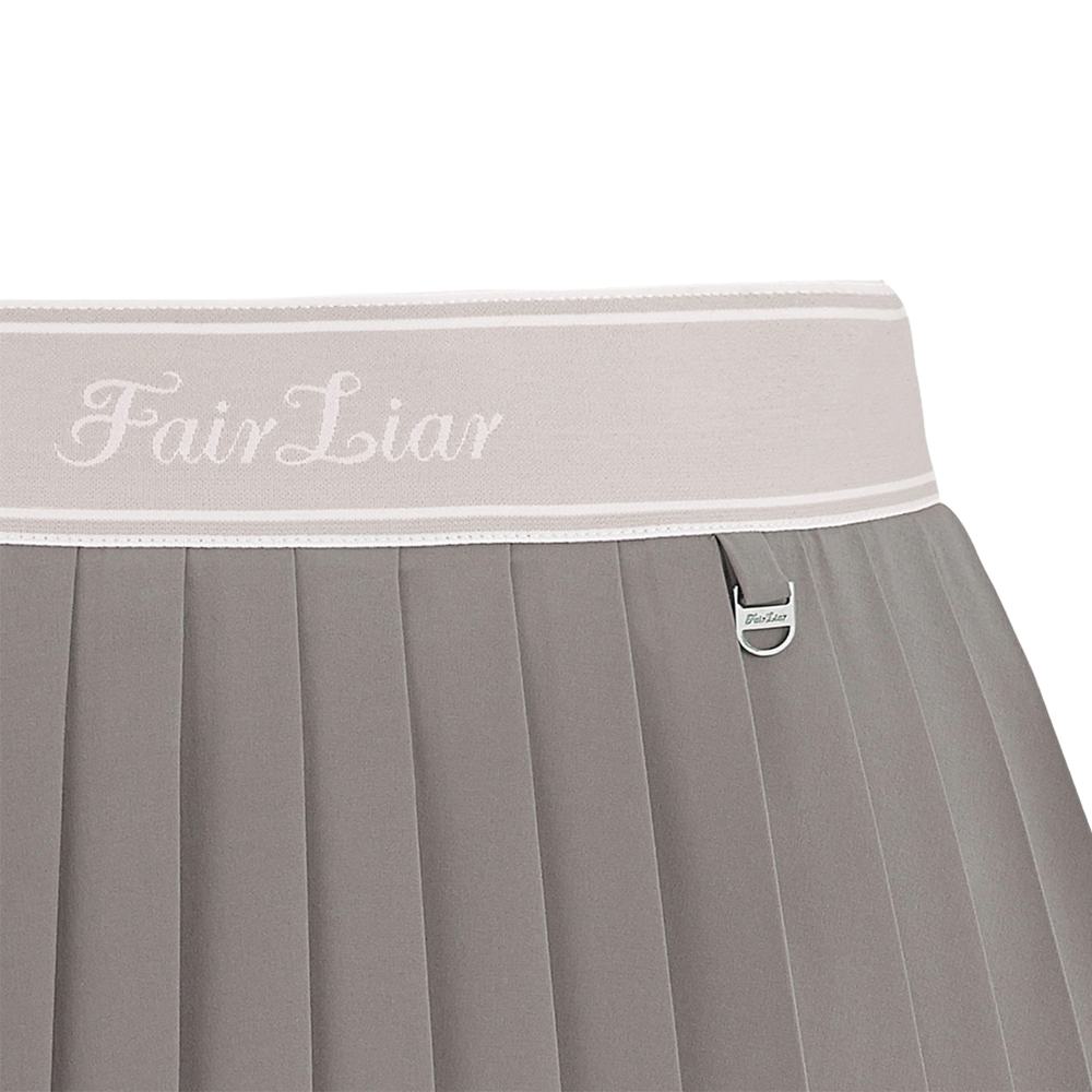 Fairliar Logo Jacqard Band Pleated Golf Skirt 2024 Women