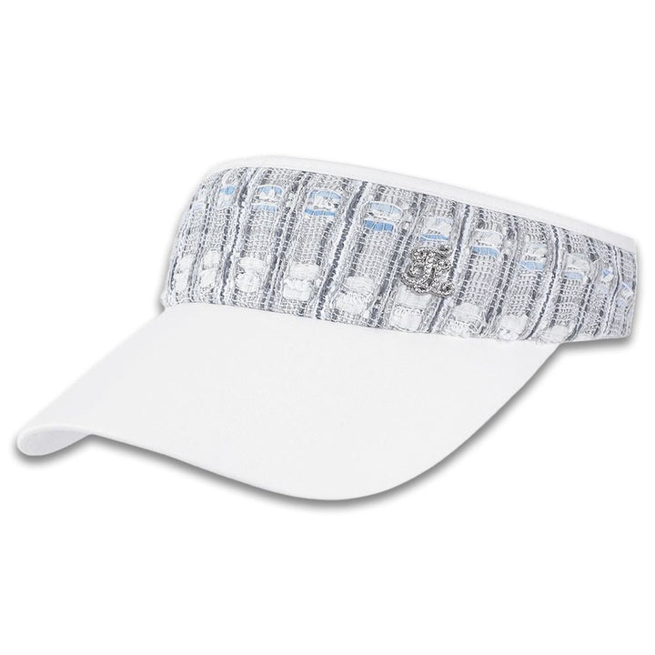 Fairliar Tweed Golf Visor White - 24 Women