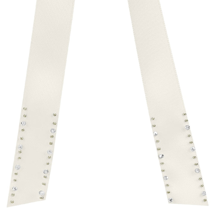 Fairliar Satin Beads Golf Visor Beige - 24 Women