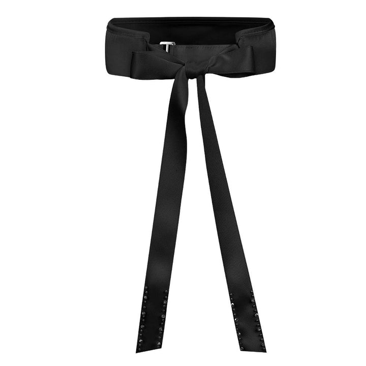 Fairliar Satin Beads Golf Visor Black - 24 Women