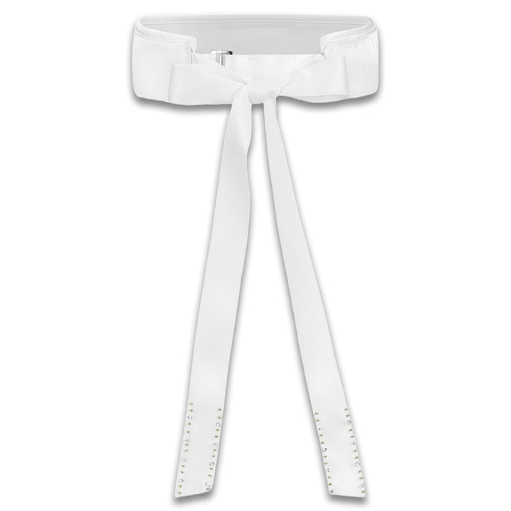Fairliar Satin Beads Golf Visor White - 24 Women