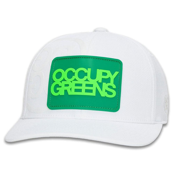 Gfore Occupy Greens Stretch Twill Snapback Golf Cap Snow - FA24