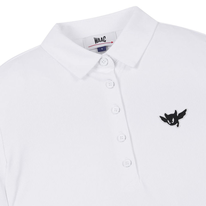 WAAC Athletic Ribbed Slim Golf Polo White - SS24 Women