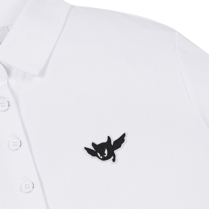 WAAC Athletic Ribbed Slim Golf Polo White - SS24 Women