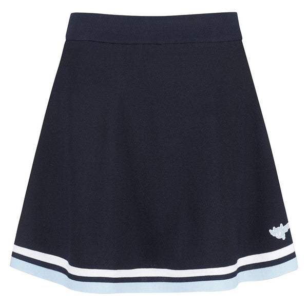 WAAC Athletic Tipping A-Line Knit Golf Skort Dark Navy - SS24 Women