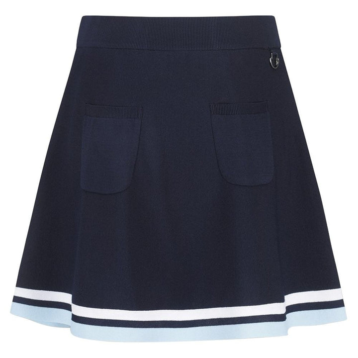 WAAC Athletic Tipping A-Line Knit Golf Skort Dark Navy - SS24 Women