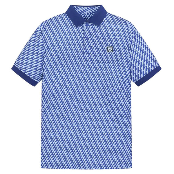 WAAC Athletic Arrow Rib Collar Golf Polo Dark Blue - SS24 Men