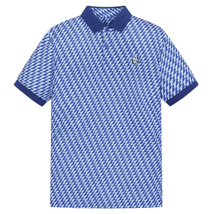 WAAC Athletic Arrow Rib Collar Golf Polo Dark Blue - SS24 Men