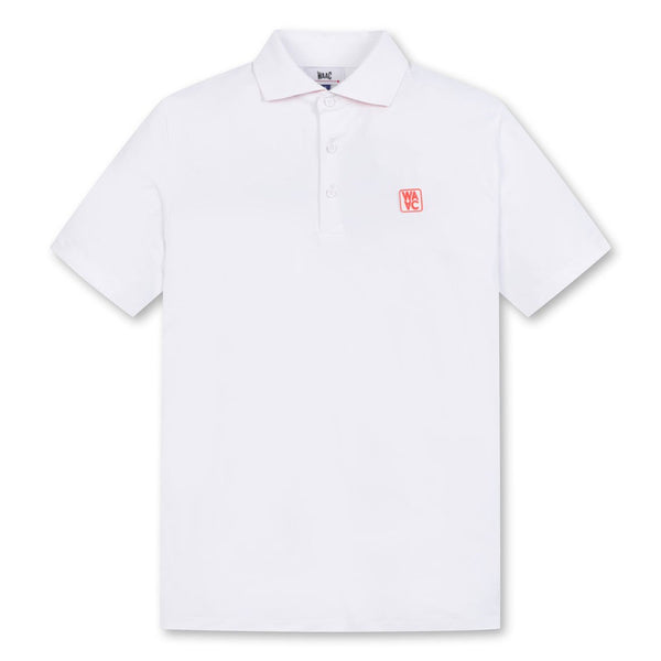 WAAC Athletic Arrow Reversed Collar Golf Polo White - SS24 Men