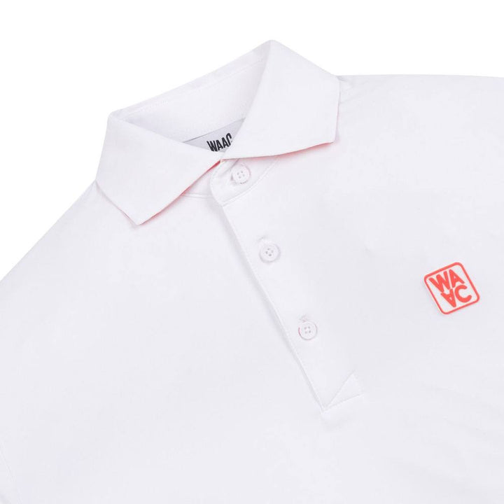 WAAC Athletic Arrow Reversed Collar Golf Polo White - SS24 Men