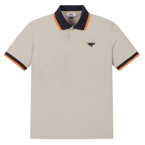 WAAC Athletic Color Rib Golf Polo Light Brown - SS24 Men