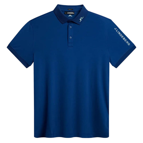 J.Lindeberg Tour Tech Reg Fit Golf Polo Estate Blue - SS24