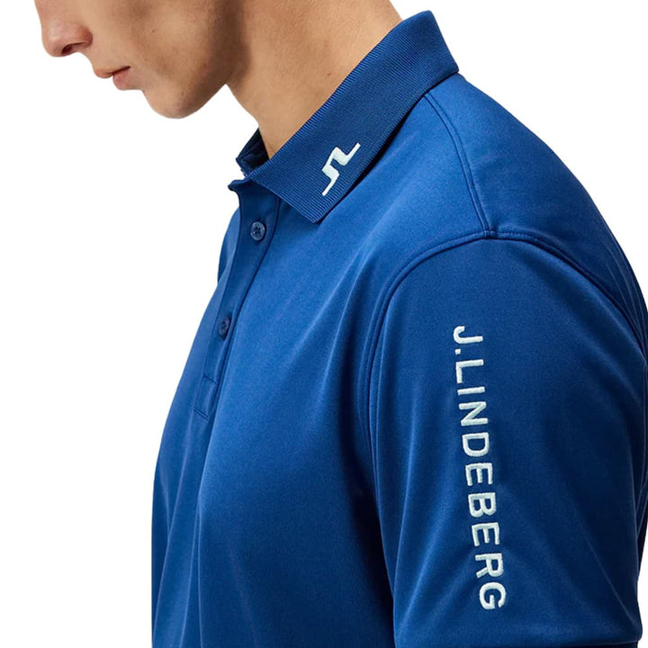J.Lindeberg Tour Tech Reg Fit Golf Polo Estate Blue - SS24