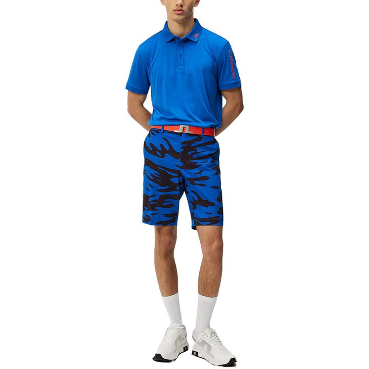 J.Lindeberg Tour Tech Reg Fit Golf Polo Nautical Blue Melange- SS24