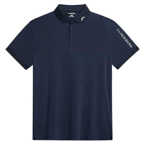 J.Lindeberg Tour Tech Reg Fit Golf Polo Navy Melange- SS24