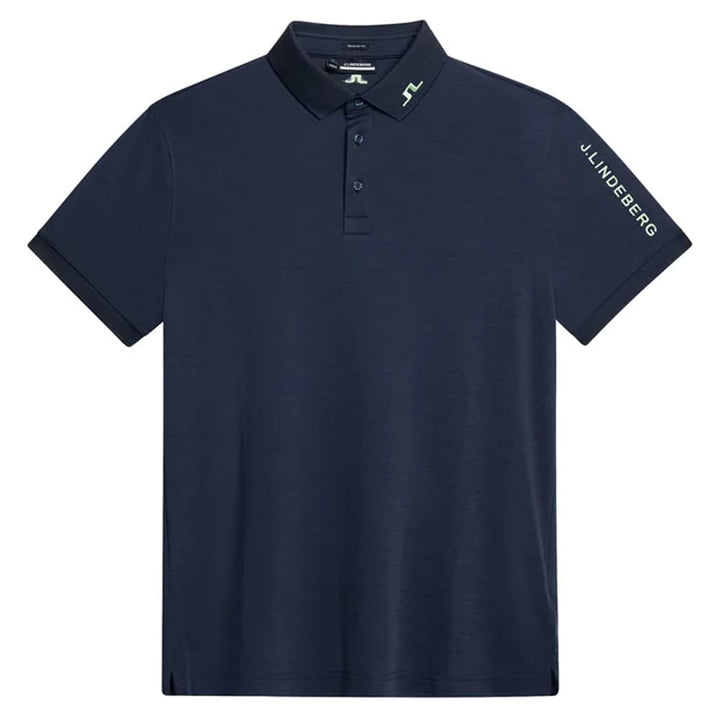 J.Lindeberg Tour Tech Reg Fit Golf Polo Navy Melange- SS24