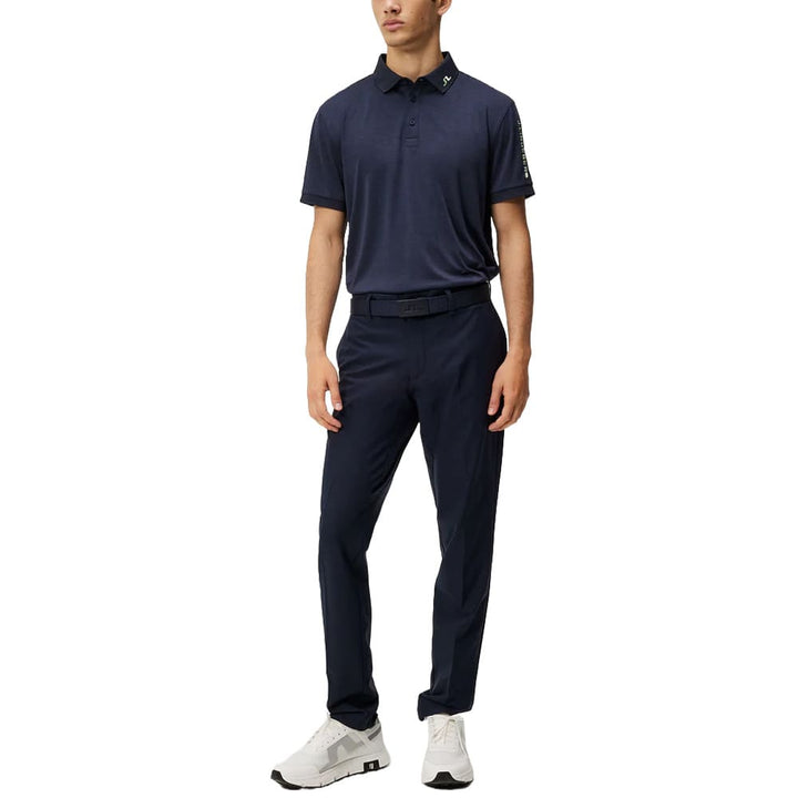 J.Lindeberg Tour Tech Reg Fit Golf Polo Navy Melange- SS24