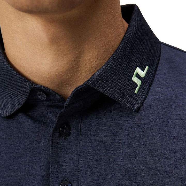 J.Lindeberg Tour Tech Reg Fit Golf Polo Navy Melange- SS24