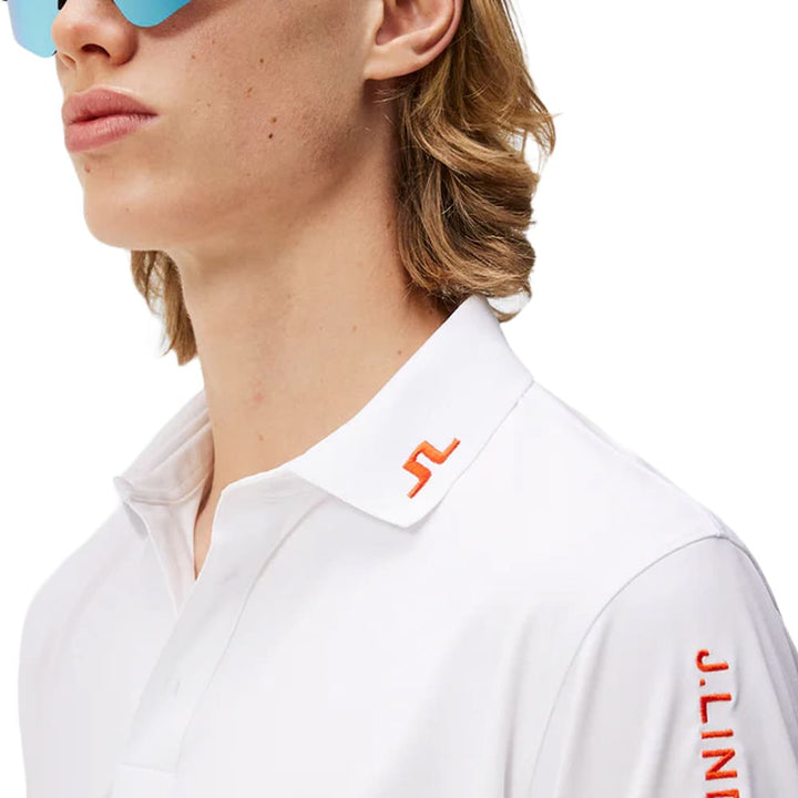 J.Lindeberg Tour Tech Reg Fit Golf Polo White - SS24