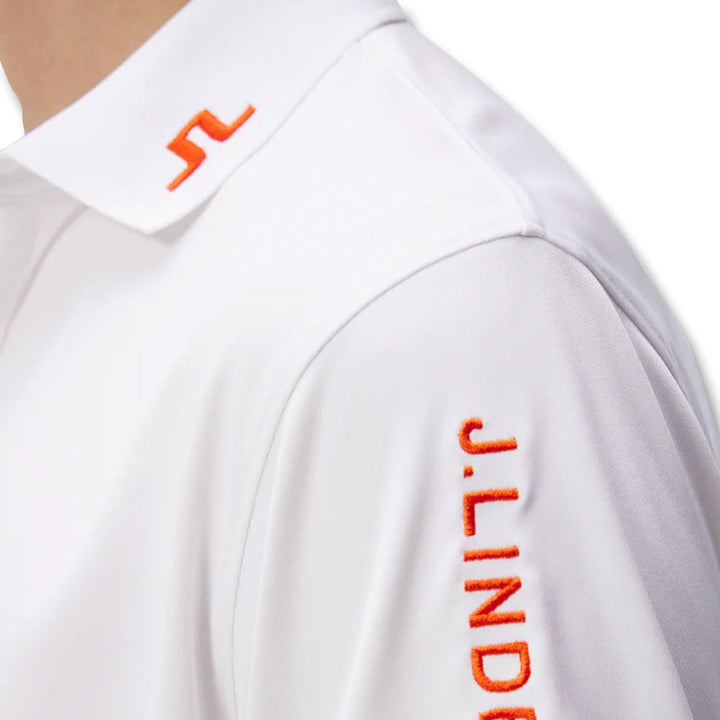 J.Lindeberg Tour Tech Reg Fit Golf Polo White - SS24