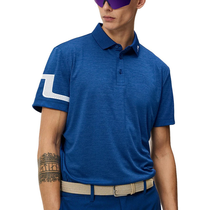 J.Lindeberg Heath Regular Fit Golf Polo Estate Blue - SS24