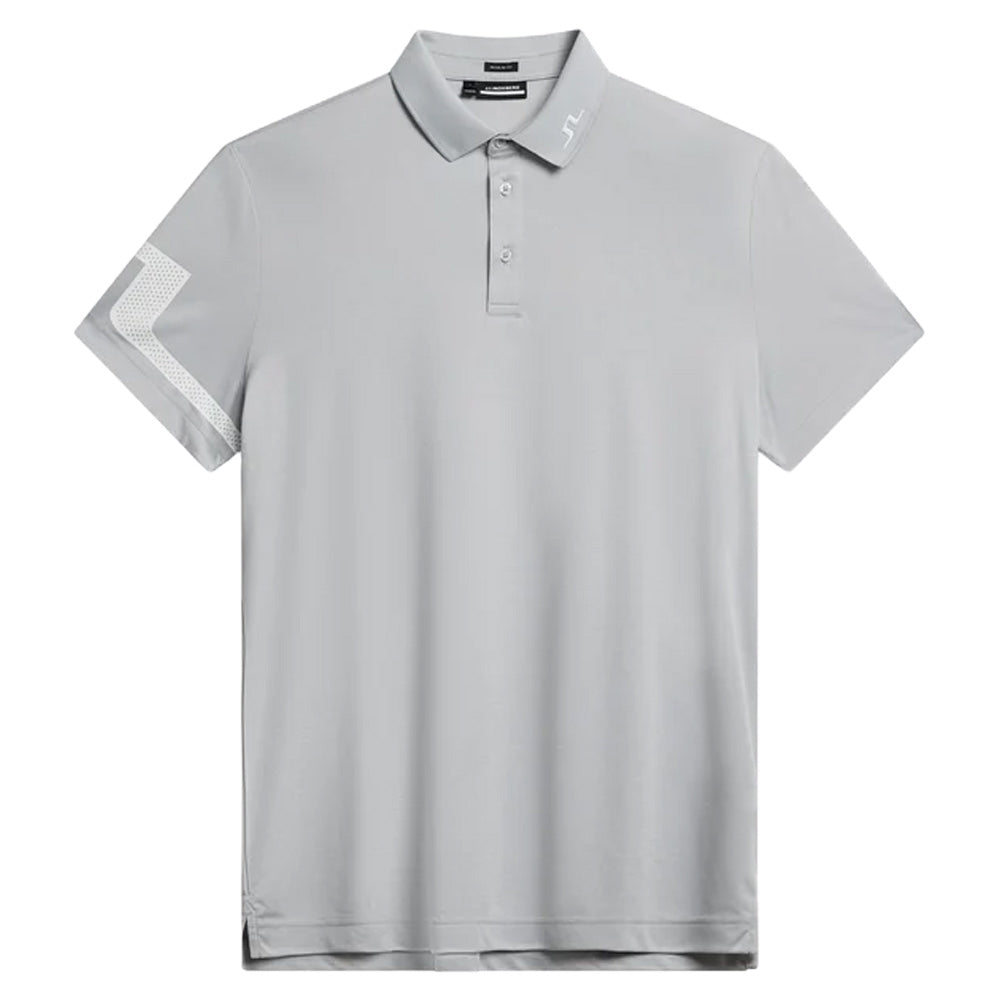 J.LINDEBERG グレー ゴルフシャツ L J.Lindeberg Heath Regular Fit Golf Polo Light Gray Melange - SS24
