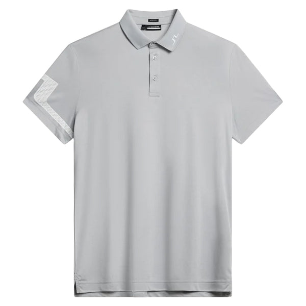 J.Lindeberg Heath Regular Fit Golf Polo Light Gray Melange - SS24