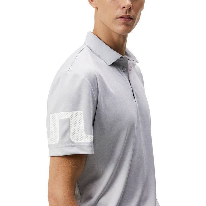 J.Lindeberg Heath Regular Fit Golf Polo Light Gray Melange - SS24