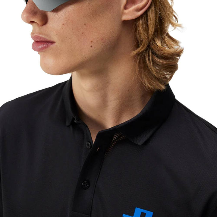 J.Lindeberg Bridge Regular Fit Golf Polo Black - SS24