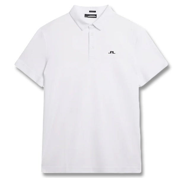 J.Lindeberg Peat Regular Fit Golf Polo White - SS24
