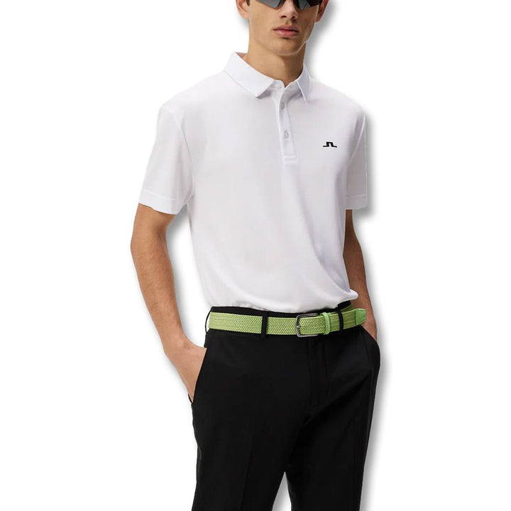J.Lindeberg Peat Regular Fit Golf Polo White - SS24